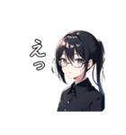 【疑問】ポニテの子【困惑】（個別スタンプ：22）