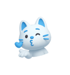 AI あおいねこスタンプ①（個別スタンプ：3）