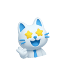AI あおいねこスタンプ①（個別スタンプ：5）