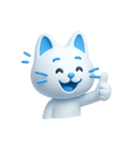 AI あおいねこスタンプ①（個別スタンプ：7）