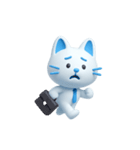 AI あおいねこスタンプ①（個別スタンプ：10）