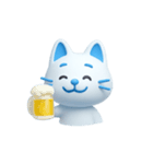 AI あおいねこスタンプ①（個別スタンプ：11）