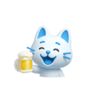 AI あおいねこスタンプ①（個別スタンプ：12）