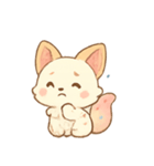 アイスクリームキツネスイーツ（個別スタンプ：7）