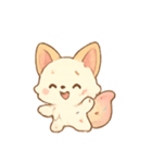 アイスクリームキツネスイーツ（個別スタンプ：16）