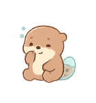 タピオカラッコ 夏のまったりタイム（個別スタンプ：14）