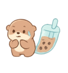 タピオカラッコ 夏のまったりタイム（個別スタンプ：16）