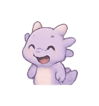 ラベンダーベビードラゴンのやすらぎ（個別スタンプ：1）