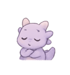 ラベンダーベビードラゴンのやすらぎ（個別スタンプ：4）