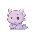 ラベンダーベビードラゴンのやすらぎ（個別スタンプ：5）