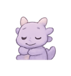 ラベンダーベビードラゴンのやすらぎ（個別スタンプ：8）