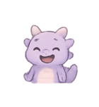 ラベンダーベビードラゴンのやすらぎ（個別スタンプ：13）