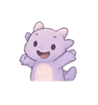 ラベンダーベビードラゴンのやすらぎ（個別スタンプ：14）