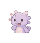 ラベンダーベビードラゴンのやすらぎ（個別スタンプ：21）
