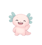 ゆめみピンクウーパールーパーチャーム（個別スタンプ：1）