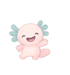 ゆめみピンクウーパールーパーチャーム（個別スタンプ：3）