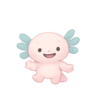 ゆめみピンクウーパールーパーチャーム（個別スタンプ：4）