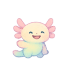 虹色ウーパールーパー癒やし（個別スタンプ：1）