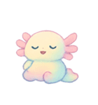 虹色ウーパールーパー癒やし（個別スタンプ：3）