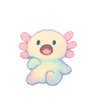 虹色ウーパールーパー癒やし（個別スタンプ：4）