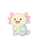 虹色ウーパールーパー癒やし（個別スタンプ：5）