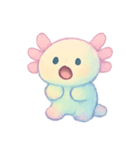 虹色ウーパールーパー癒やし（個別スタンプ：7）