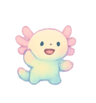 虹色ウーパールーパー癒やし（個別スタンプ：10）