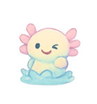 虹色ウーパールーパー癒やし（個別スタンプ：14）