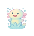 虹色ウーパールーパー癒やし（個別スタンプ：15）