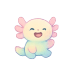 虹色ウーパールーパー癒やし（個別スタンプ：21）