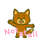 厭世な赤い子ギツネ (えいご) Ver5（個別スタンプ：22）