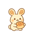 シナモンロールうさぎ朝焼きパン（個別スタンプ：1）