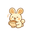 シナモンロールうさぎ朝焼きパン（個別スタンプ：7）