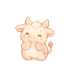 いちごミルクうしちゃん（個別スタンプ：1）