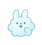 ふわ雲うさぎふんわりパック（個別スタンプ：1）