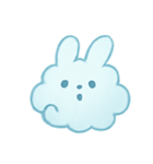 ふわ雲うさぎふんわりパック（個別スタンプ：5）