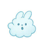 ふわ雲うさぎふんわりパック（個別スタンプ：6）