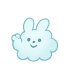ふわ雲うさぎふんわりパック（個別スタンプ：11）