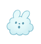 ふわ雲うさぎふんわりパック（個別スタンプ：19）