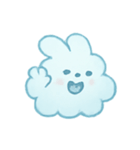 ふわ雲うさぎふんわりパック（個別スタンプ：21）