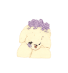 ラベンダーくまのふんわり時間（個別スタンプ：4）