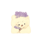 ラベンダーくまのふんわり時間（個別スタンプ：5）