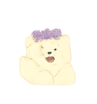 ラベンダーくまのふんわり時間（個別スタンプ：6）