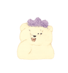 ラベンダーくまのふんわり時間（個別スタンプ：8）