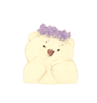 ラベンダーくまのふんわり時間（個別スタンプ：10）