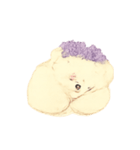 ラベンダーくまのふんわり時間（個別スタンプ：12）