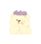 ラベンダーくまのふんわり時間（個別スタンプ：16）