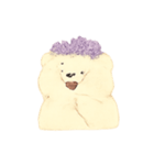 ラベンダーくまのふんわり時間（個別スタンプ：18）