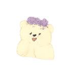 ラベンダーくまのふんわり時間（個別スタンプ：19）