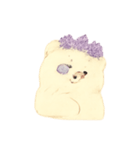 ラベンダーくまのふんわり時間（個別スタンプ：20）
